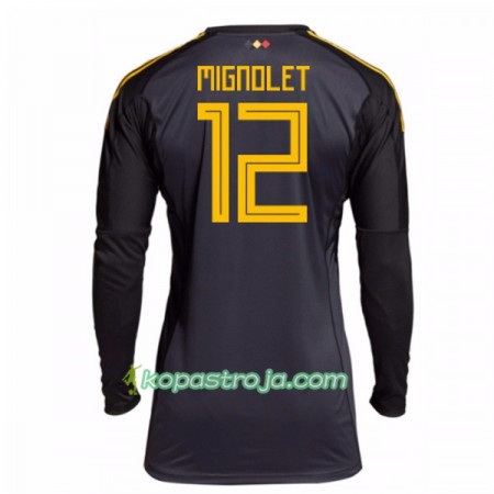 Billiga Fotbollströjor Belgien Mignolet 12 Målvakt VM 2018 Hemma tröja Långärmad